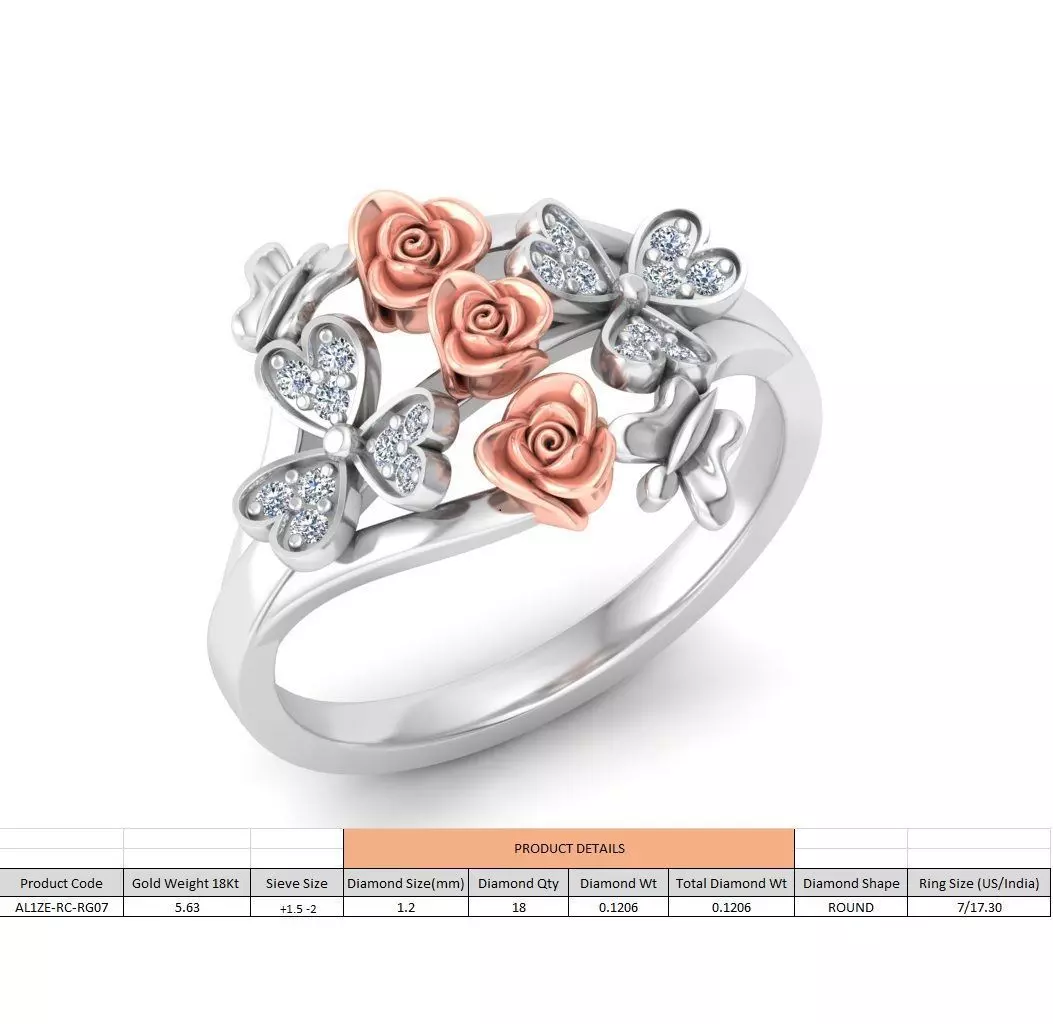 Rose Ladies Ring 07 3D print model_0