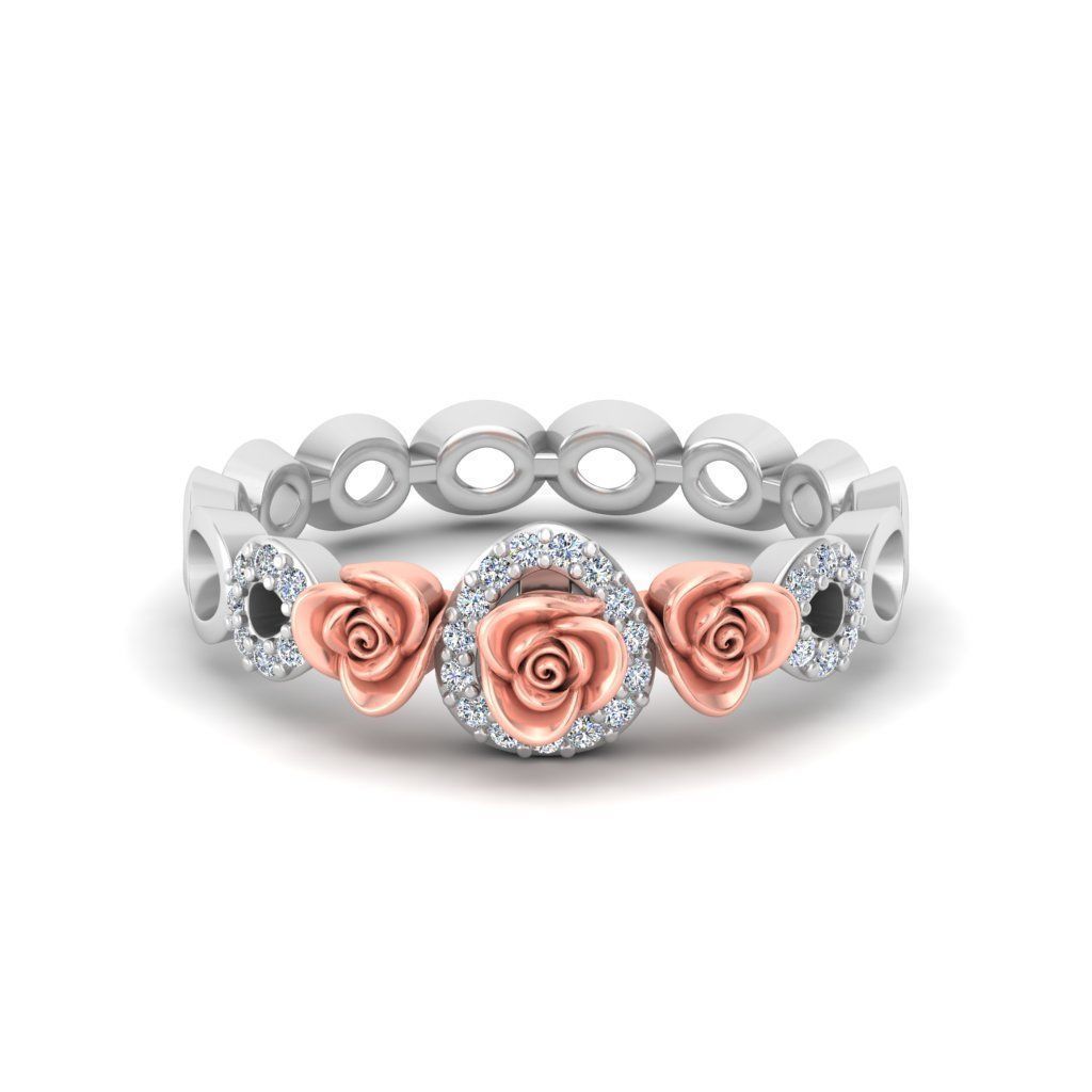 Rose Ladies Ring 05 3D print model_1