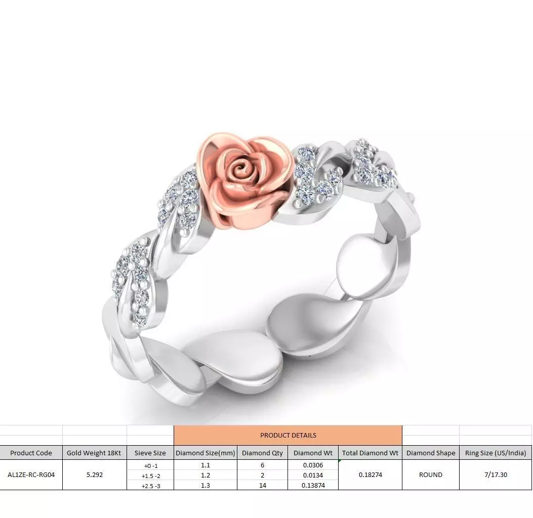 Rose Ladies Ring 04 3D print model_0