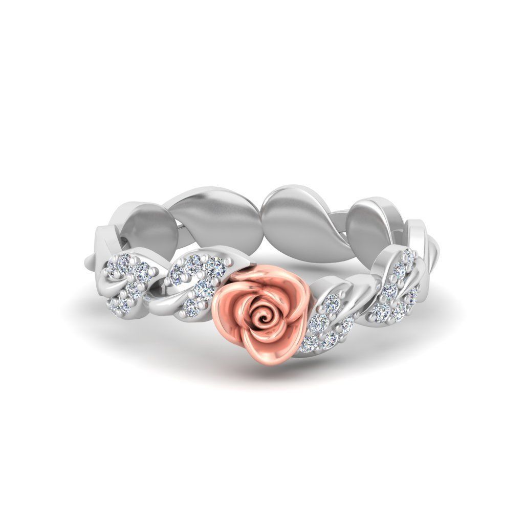 Rose Ladies Ring 04 3D print model_1