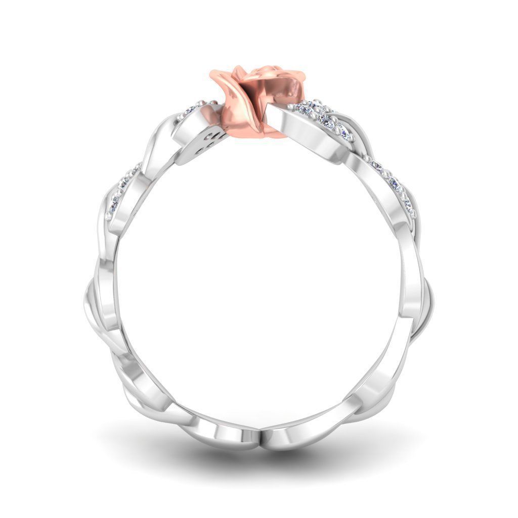 Rose Ladies Ring 04 3D print model_3