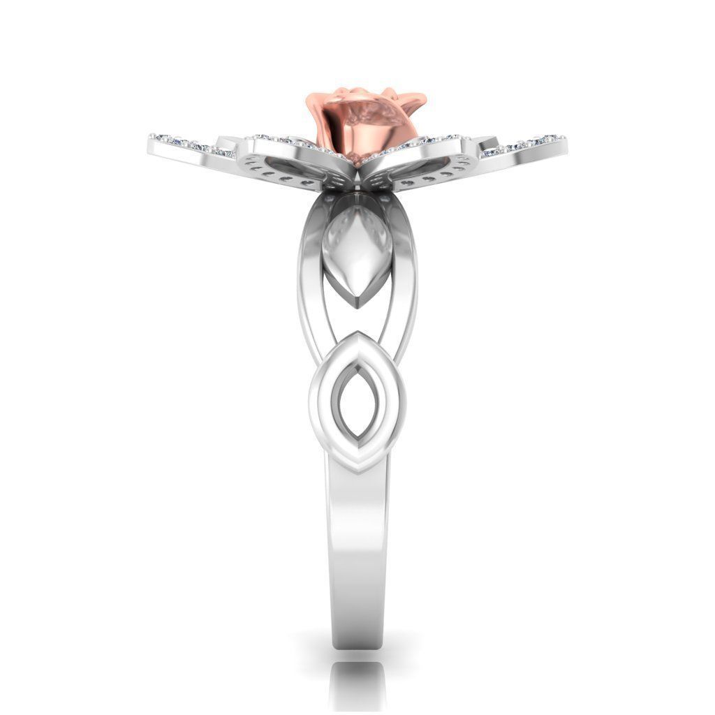 Rose Ladies Ring 01 3D print model_3