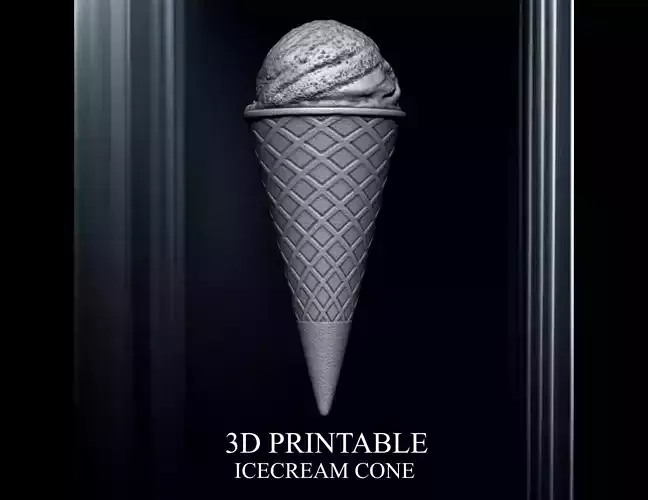 3D PRINTABLE ICE CREAM CONE 3D print model