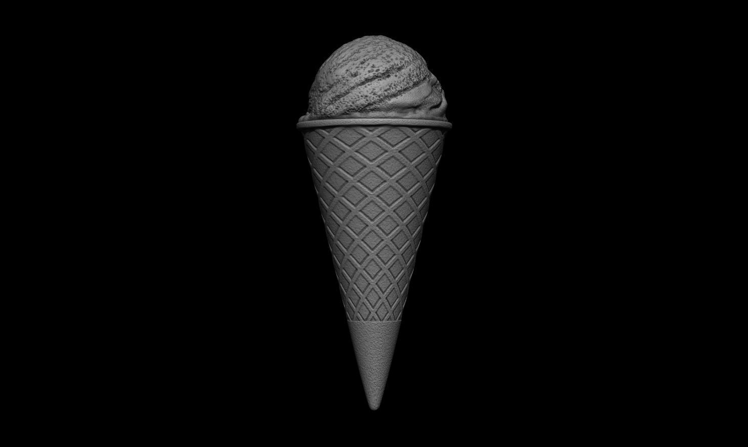 3D PRINTABLE ICE CREAM CONE 3D print model_5