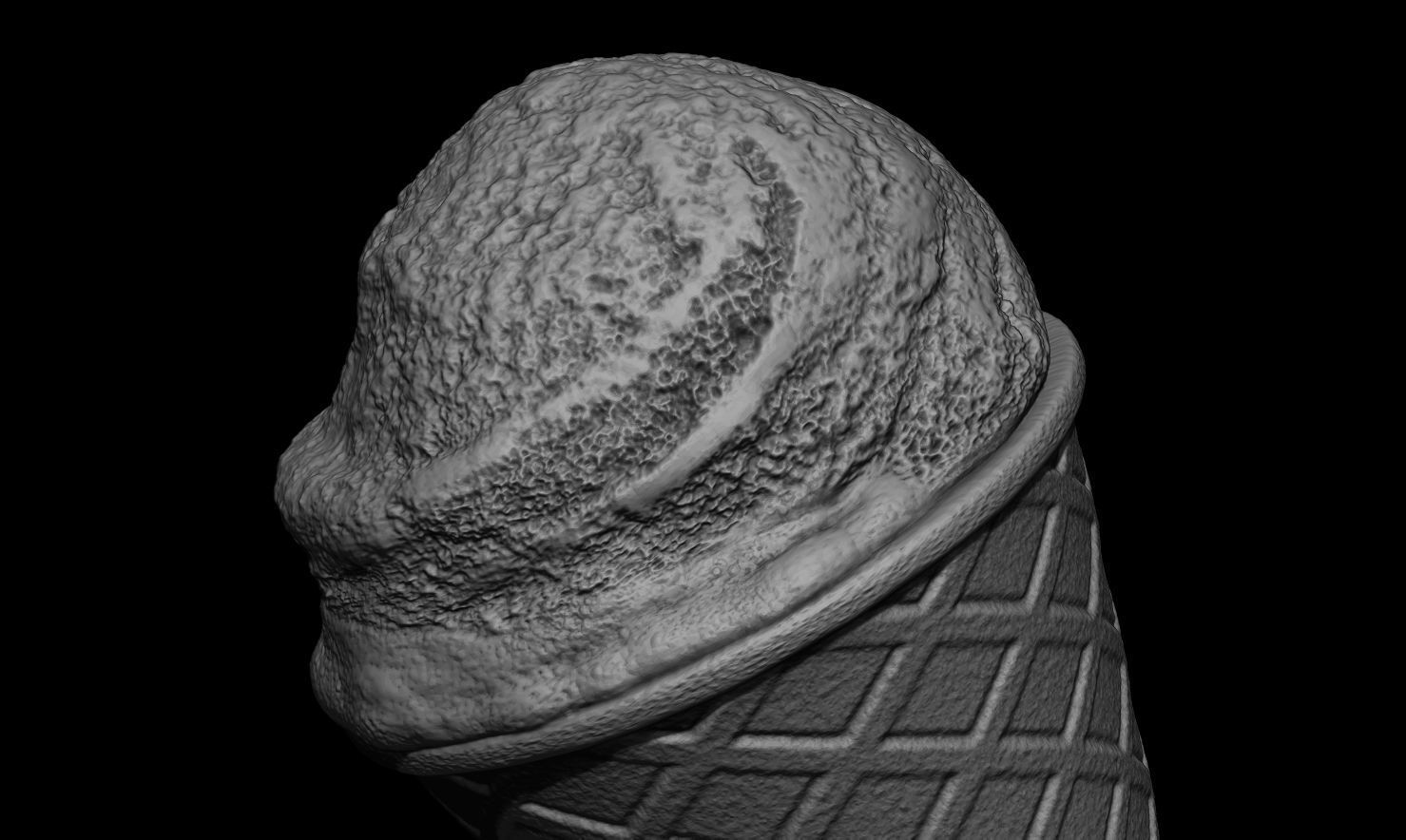 3D PRINTABLE ICE CREAM CONE 3D print model_2