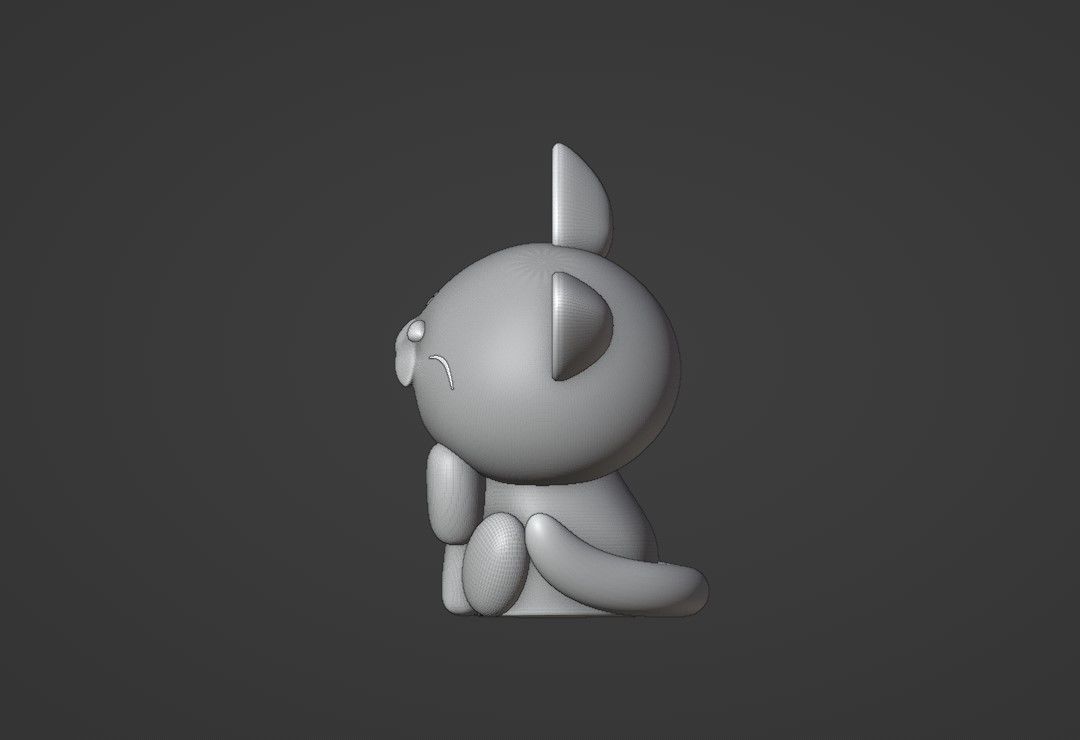 cute cat 3D print model_5