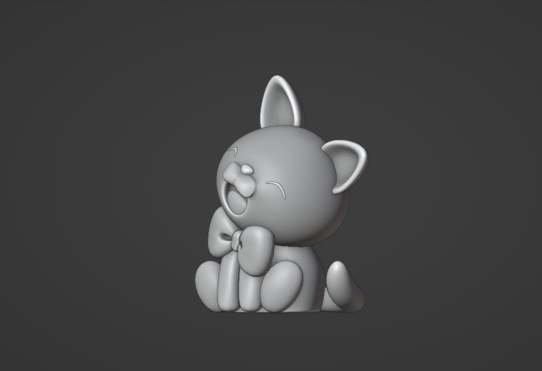 cute cat 3D print model_6