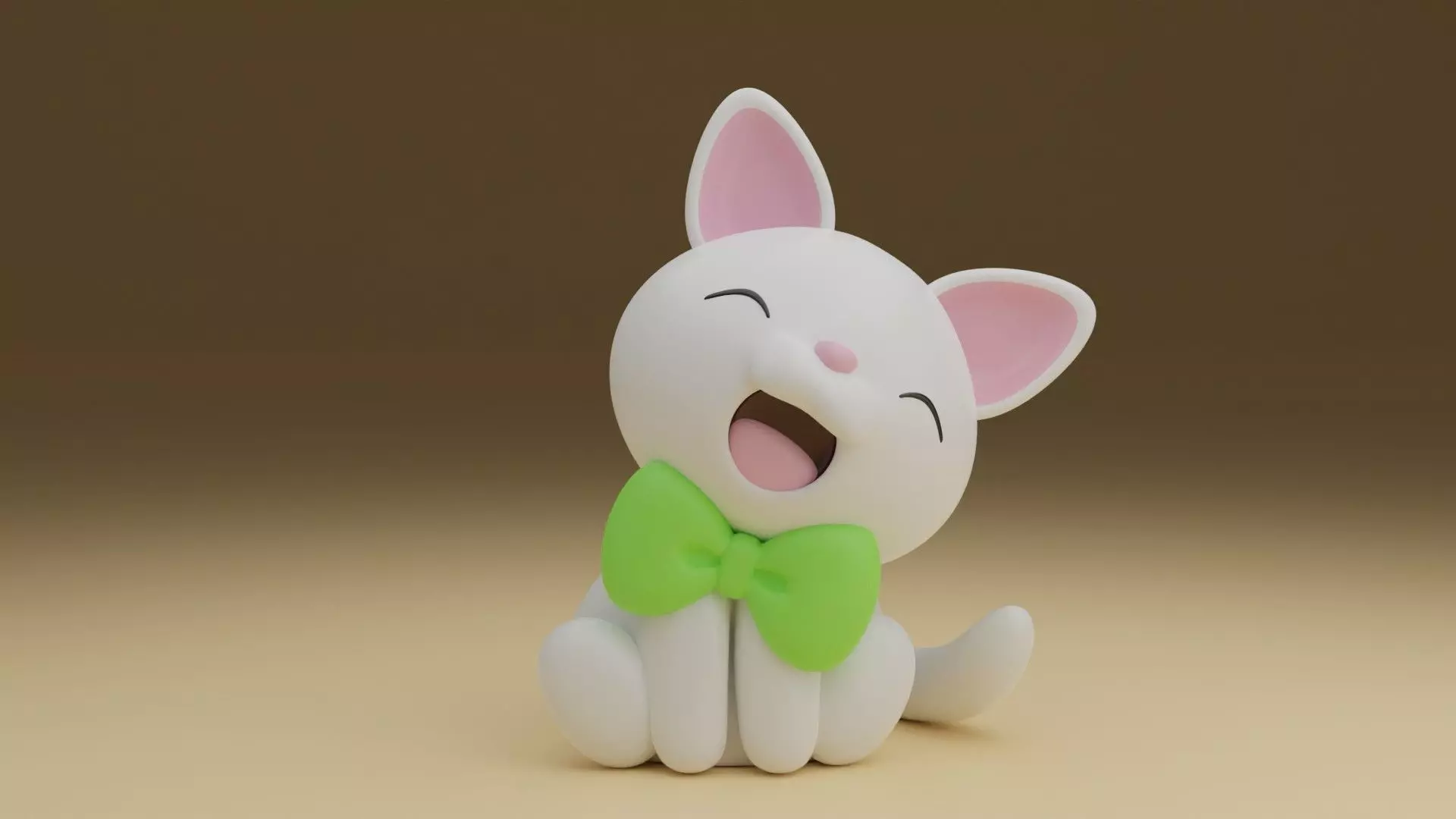 cute cat 3D print model_0