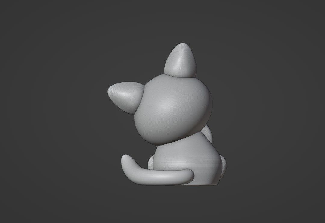 cute cat 3D print model_4