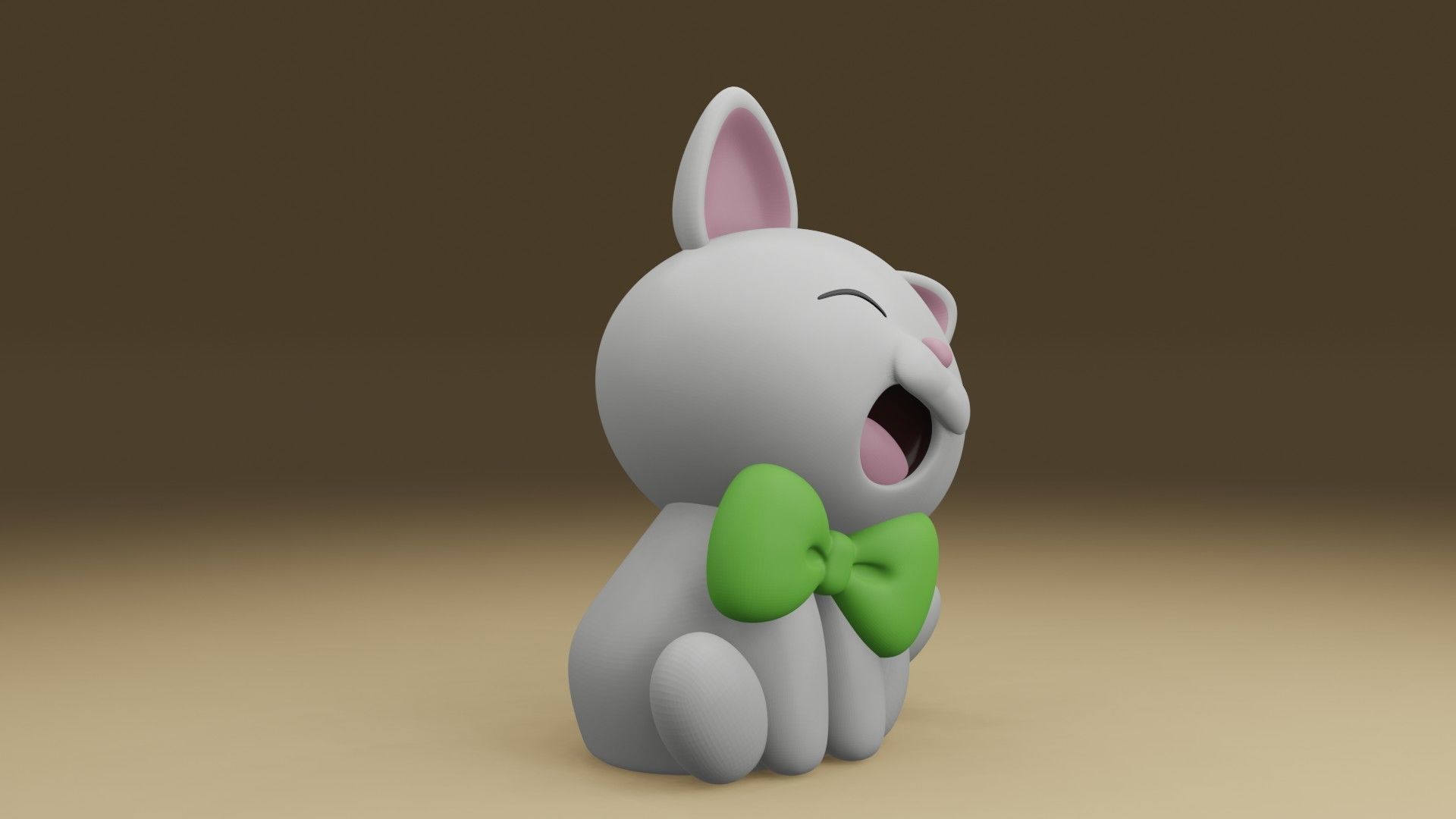 cute cat 3D print model_8