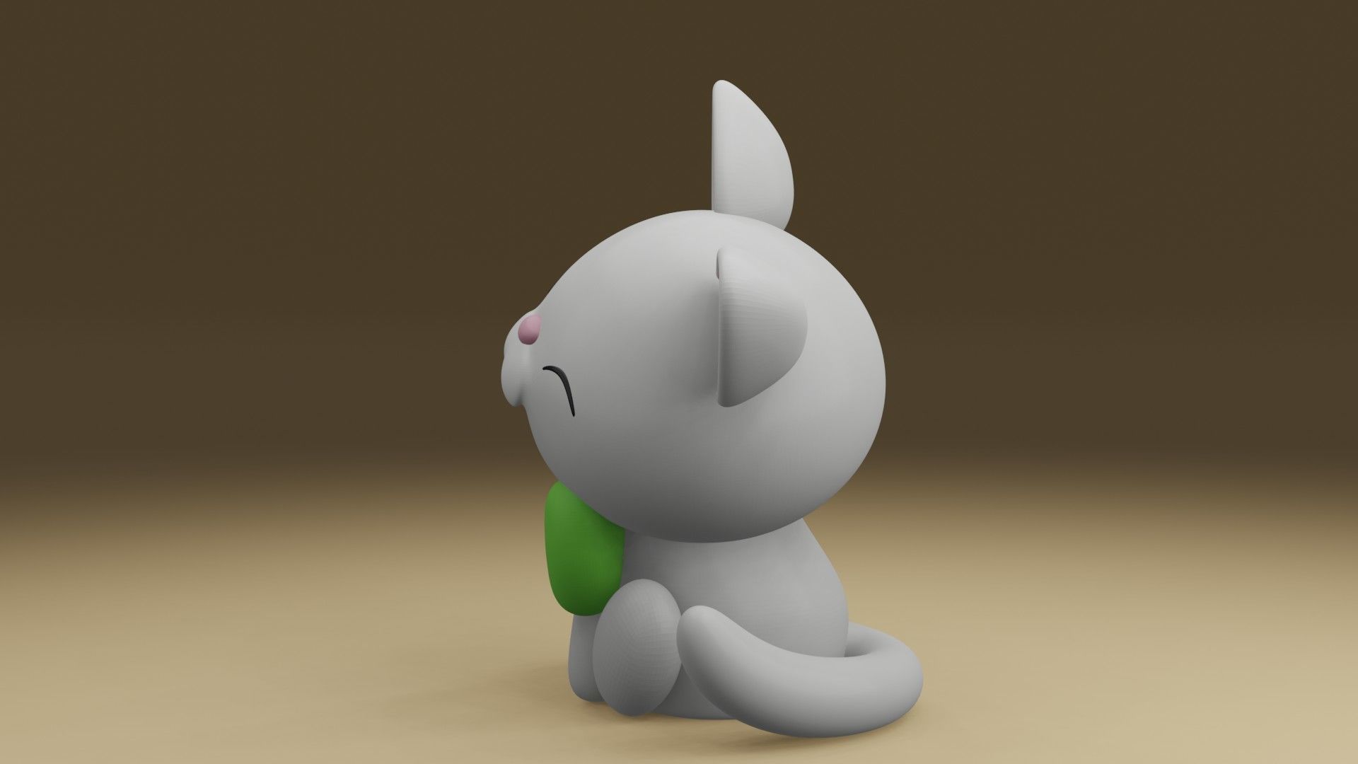 cute cat 3D print model_13