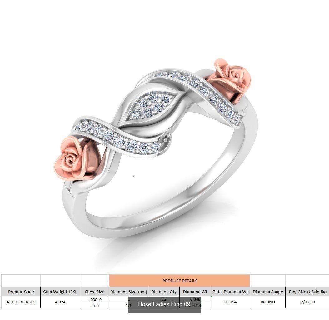 32 Rose Ladies Ring 3D Model Collection_27