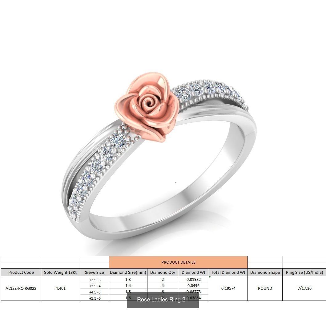 32 Rose Ladies Ring 3D Model Collection_15