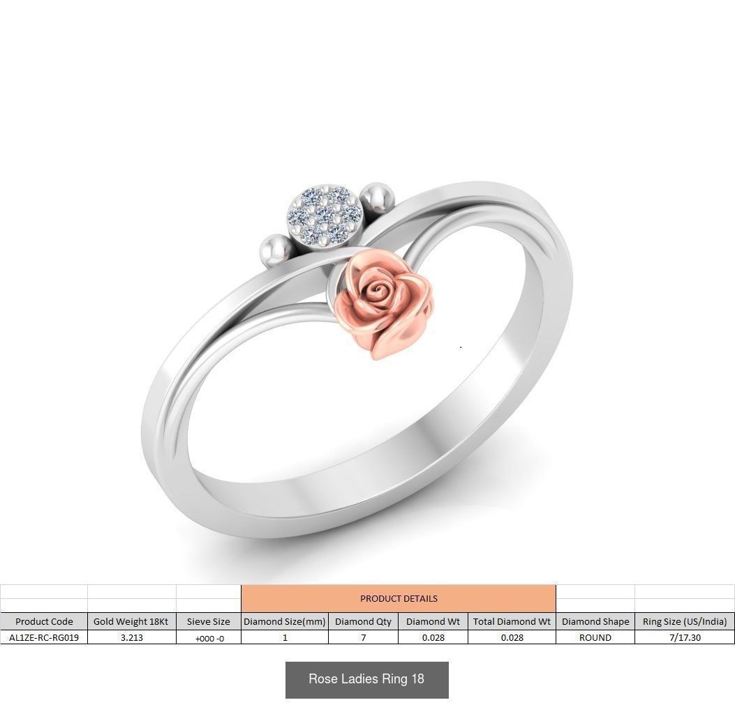 32 Rose Ladies Ring 3D Model Collection_18
