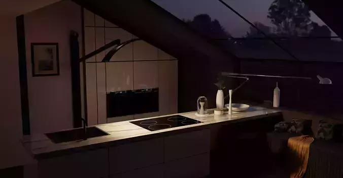 Ambiant light lamp - Rigged