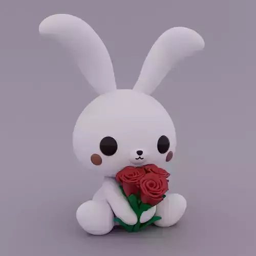 Valentines Special - Cute little Bunny 3D print model