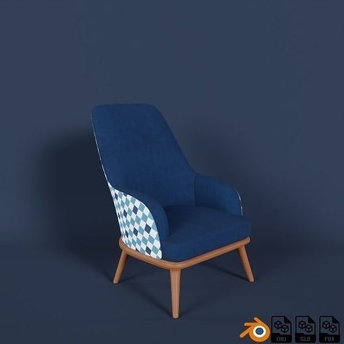 Iyi Lounge Chair Low-poly 3D model