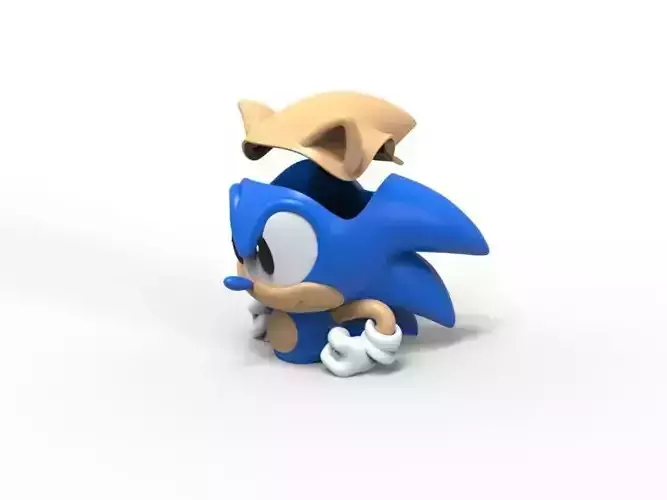 SONIC THE HEDGEHOG COOKIE JAR stl 3mf file 3d printable