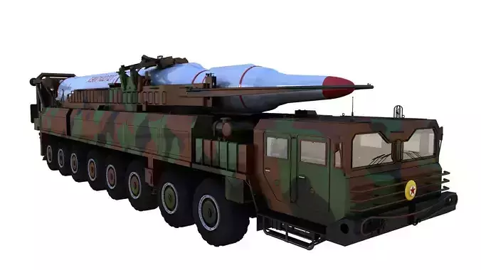 Hwaseong13 Missile launch vehicle 3D model