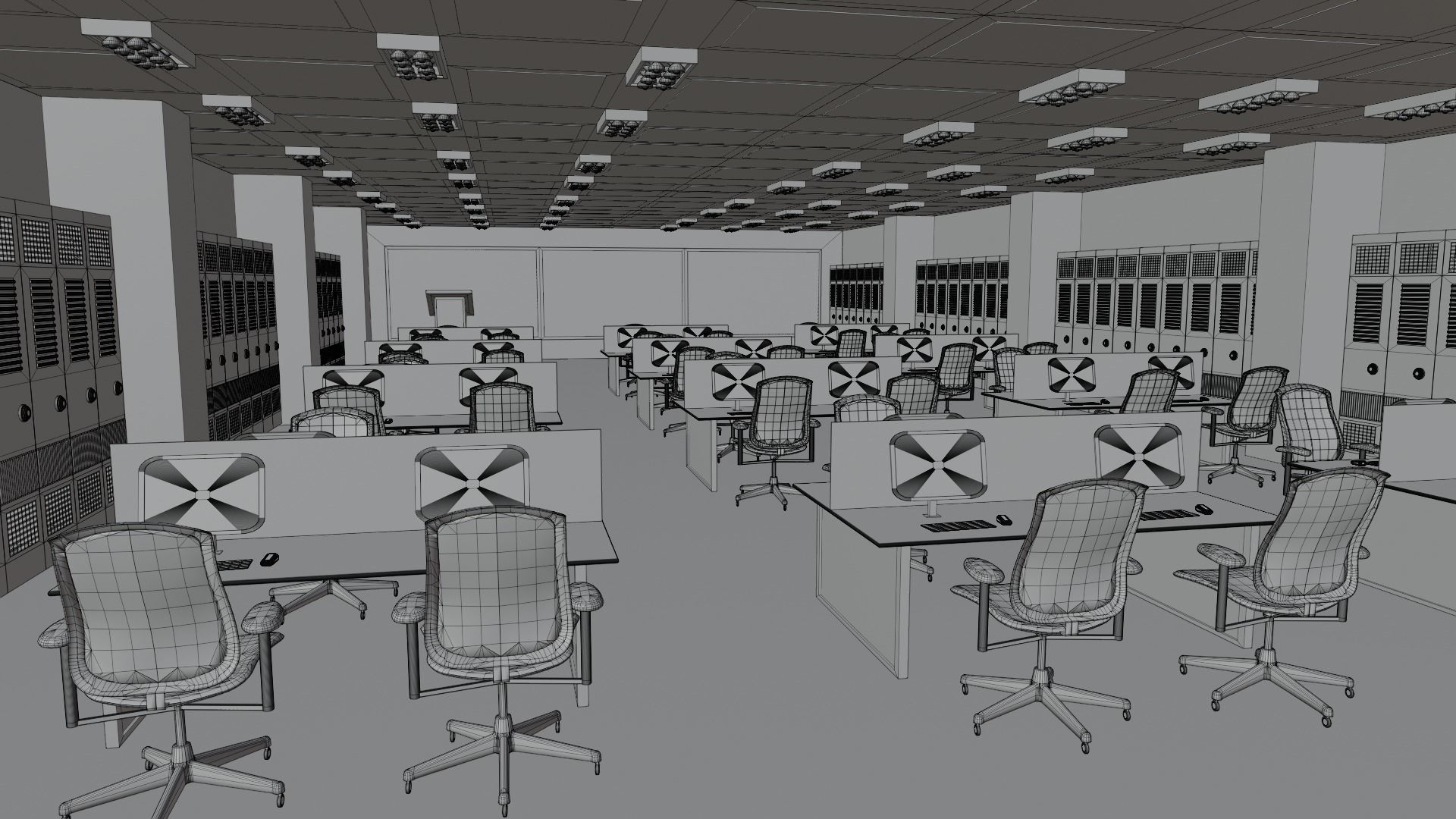 Mission Control Center No Material 3D model_7