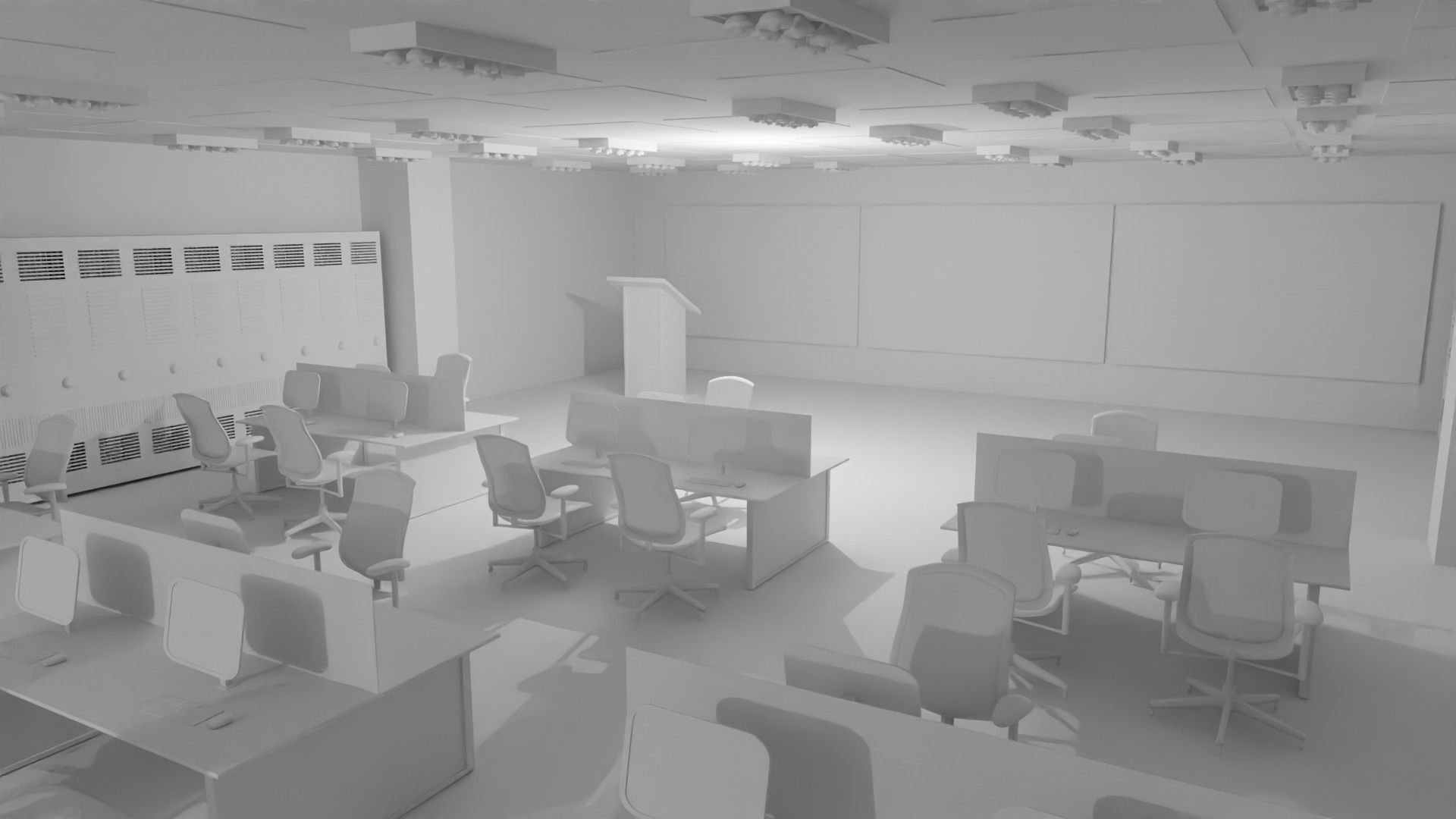 Mission Control Center No Material 3D model_4