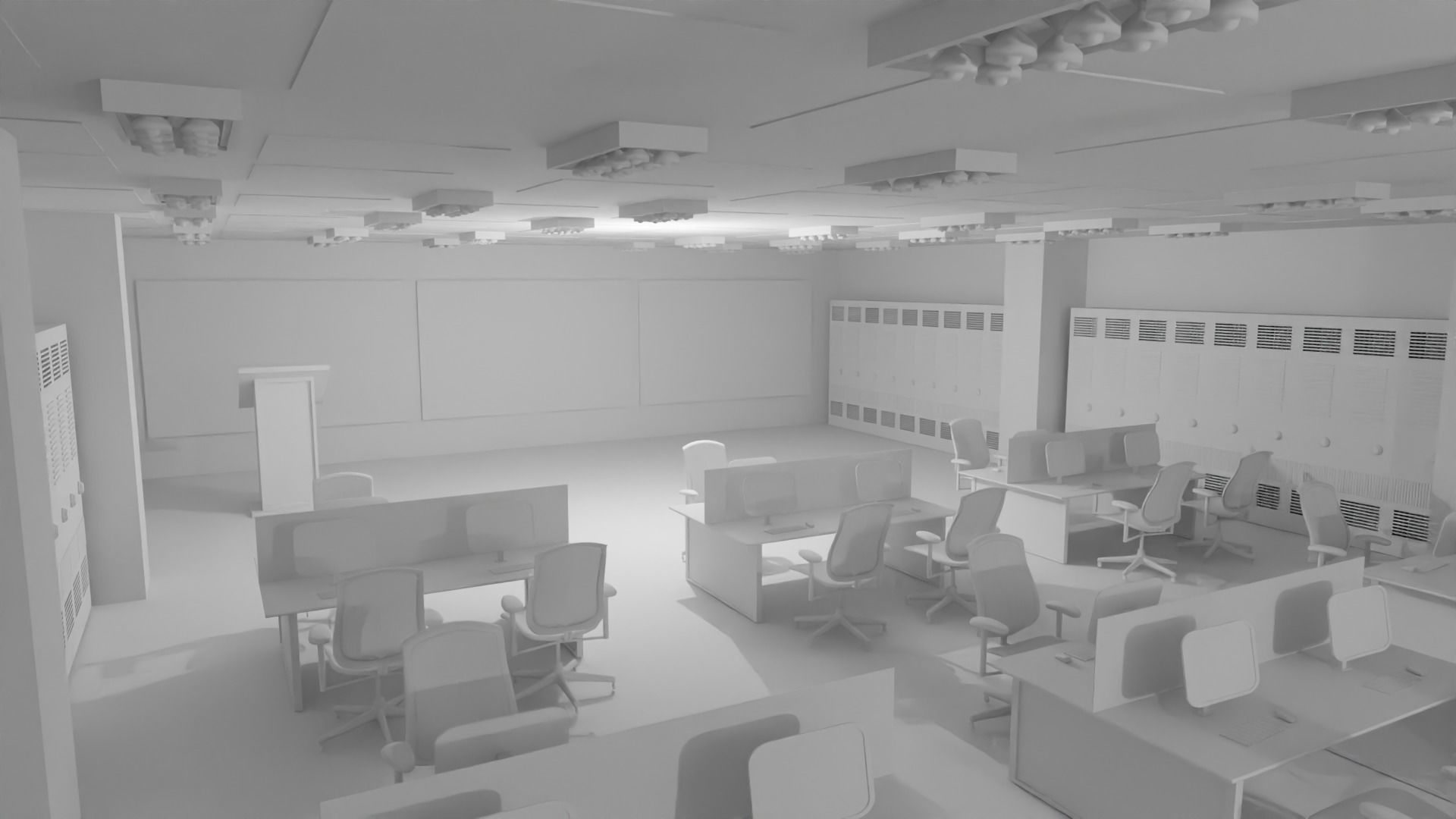 Mission Control Center No Material 3D model_5