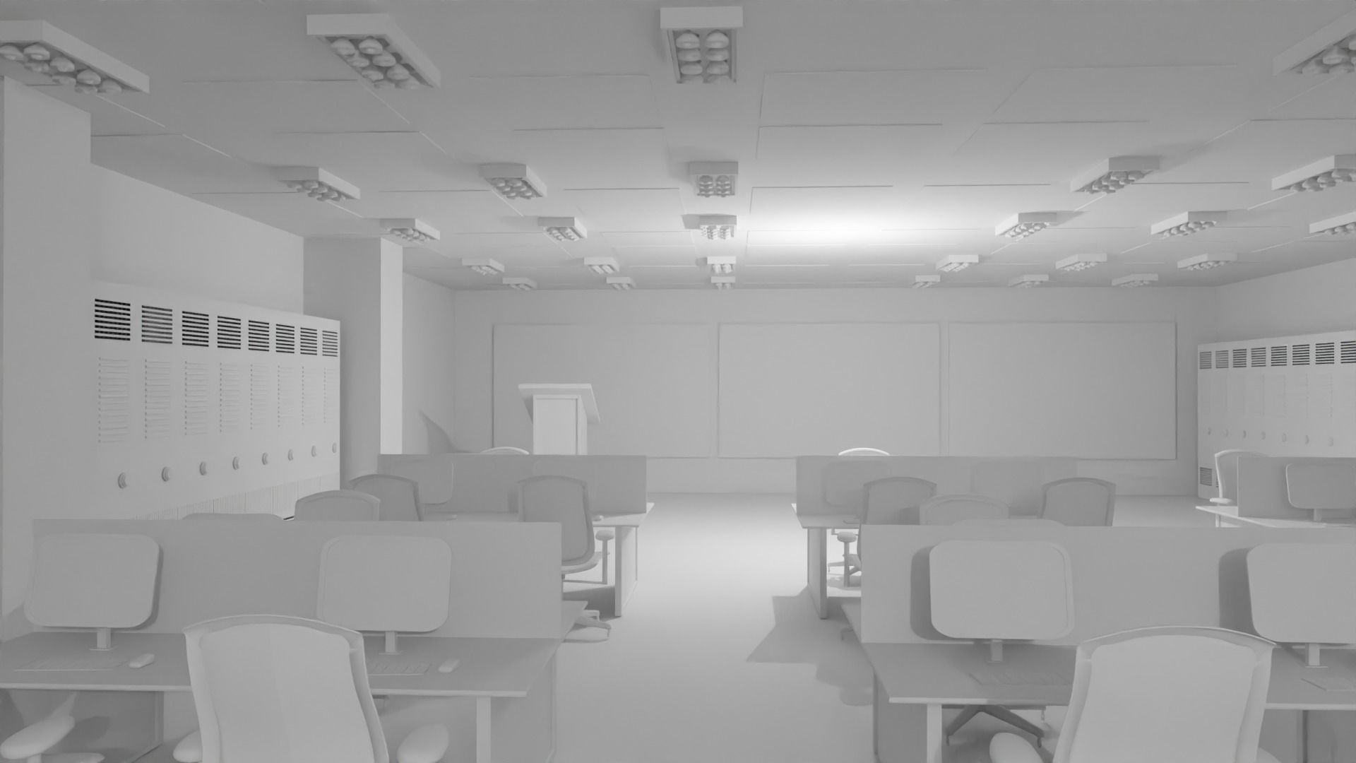 Mission Control Center No Material 3D model_6