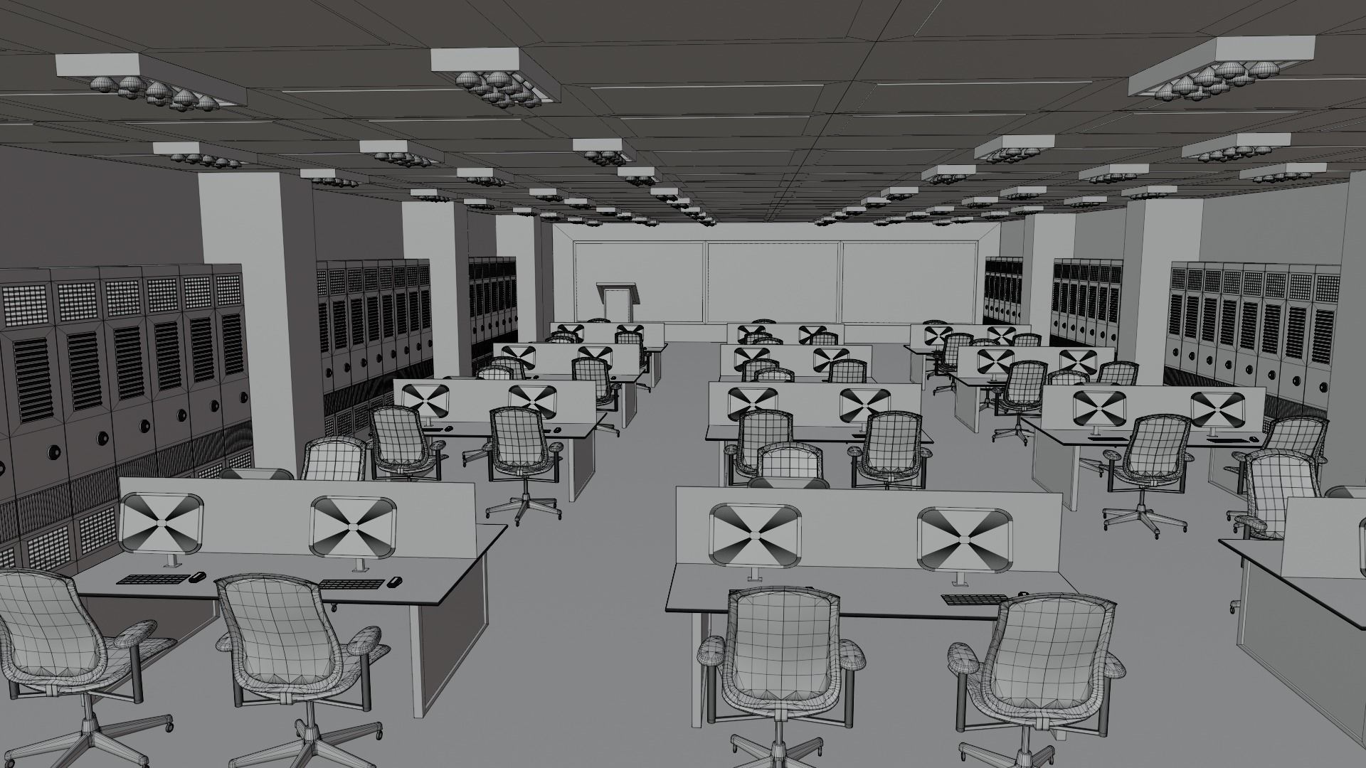 Mission Control Center No Material 3D model_8