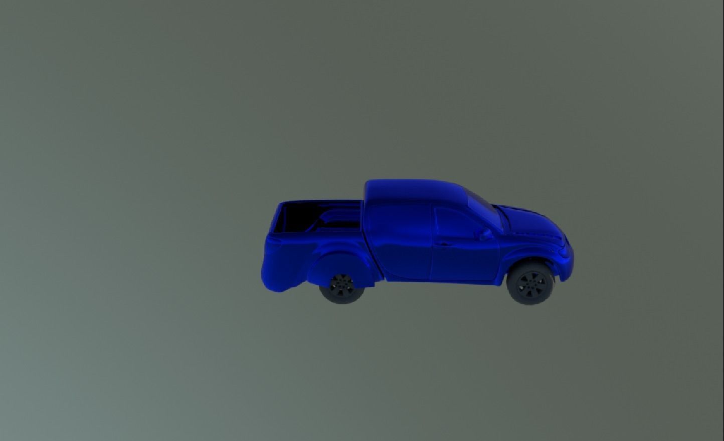 truck Low-poly 3D model_1