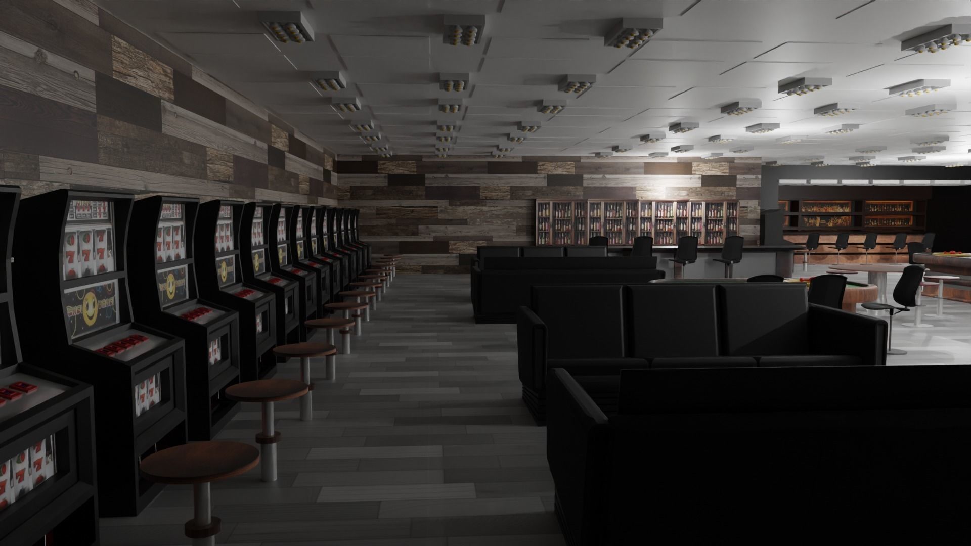 Casino Interior Low-poly 3D model_2