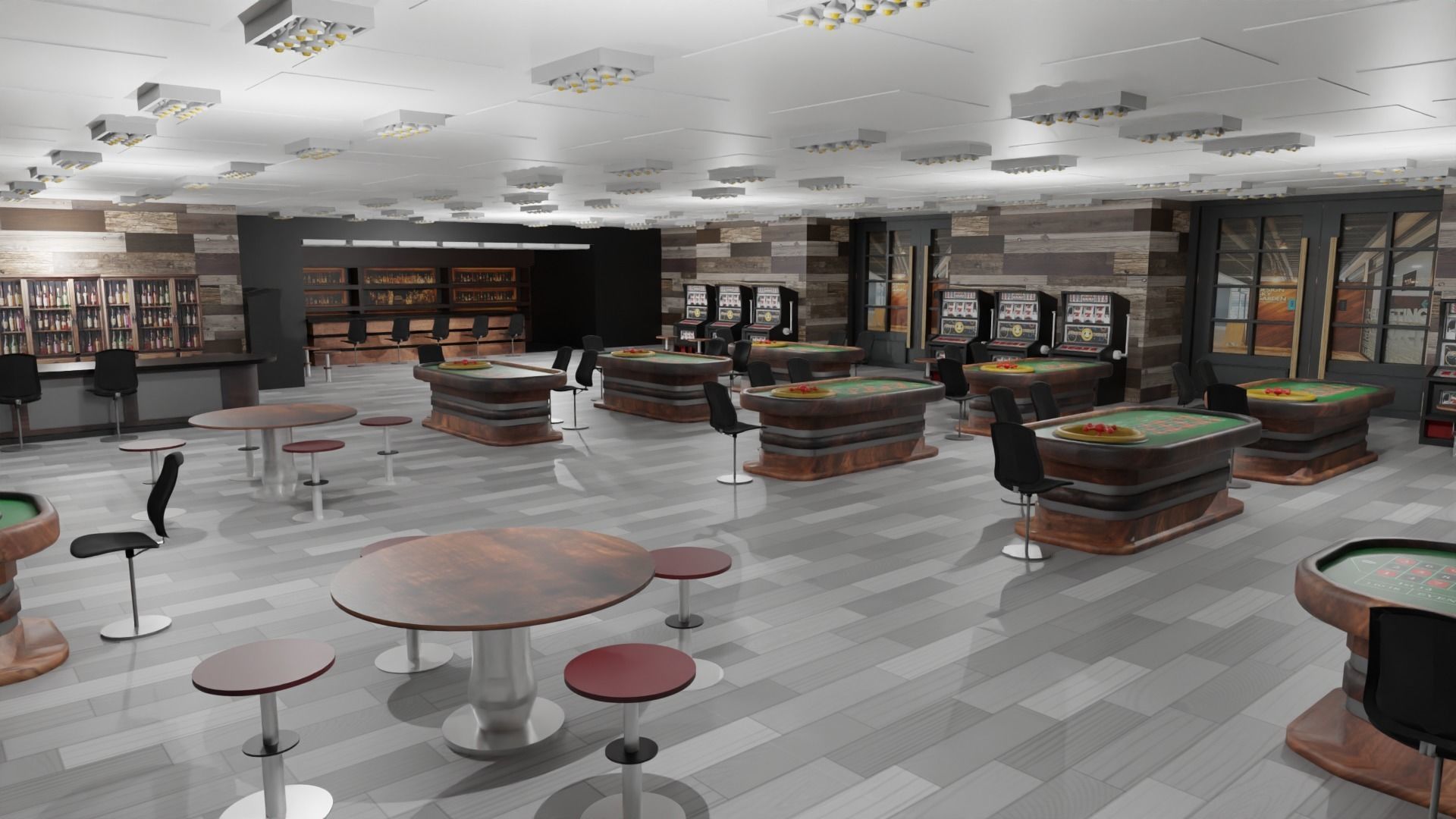 Casino Interior Low-poly 3D model_1