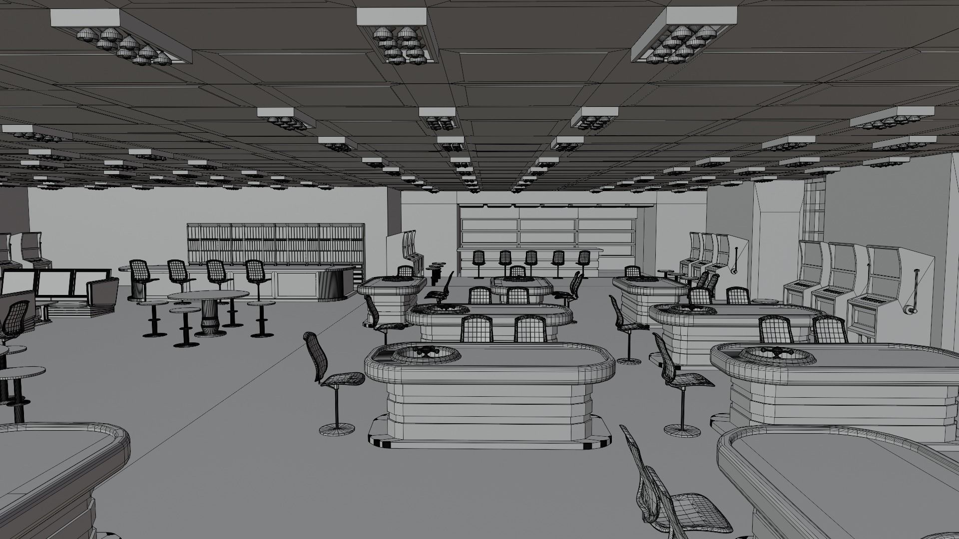 Casino Interior Low-poly 3D model_8