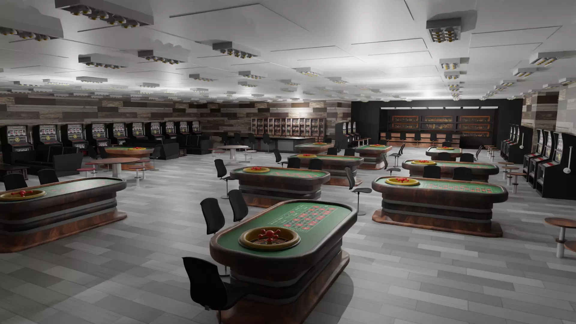 Casino Interior Low-poly 3D model_0
