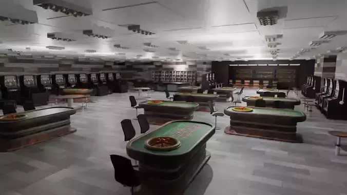 Casino Interior Low-poly 3D model
