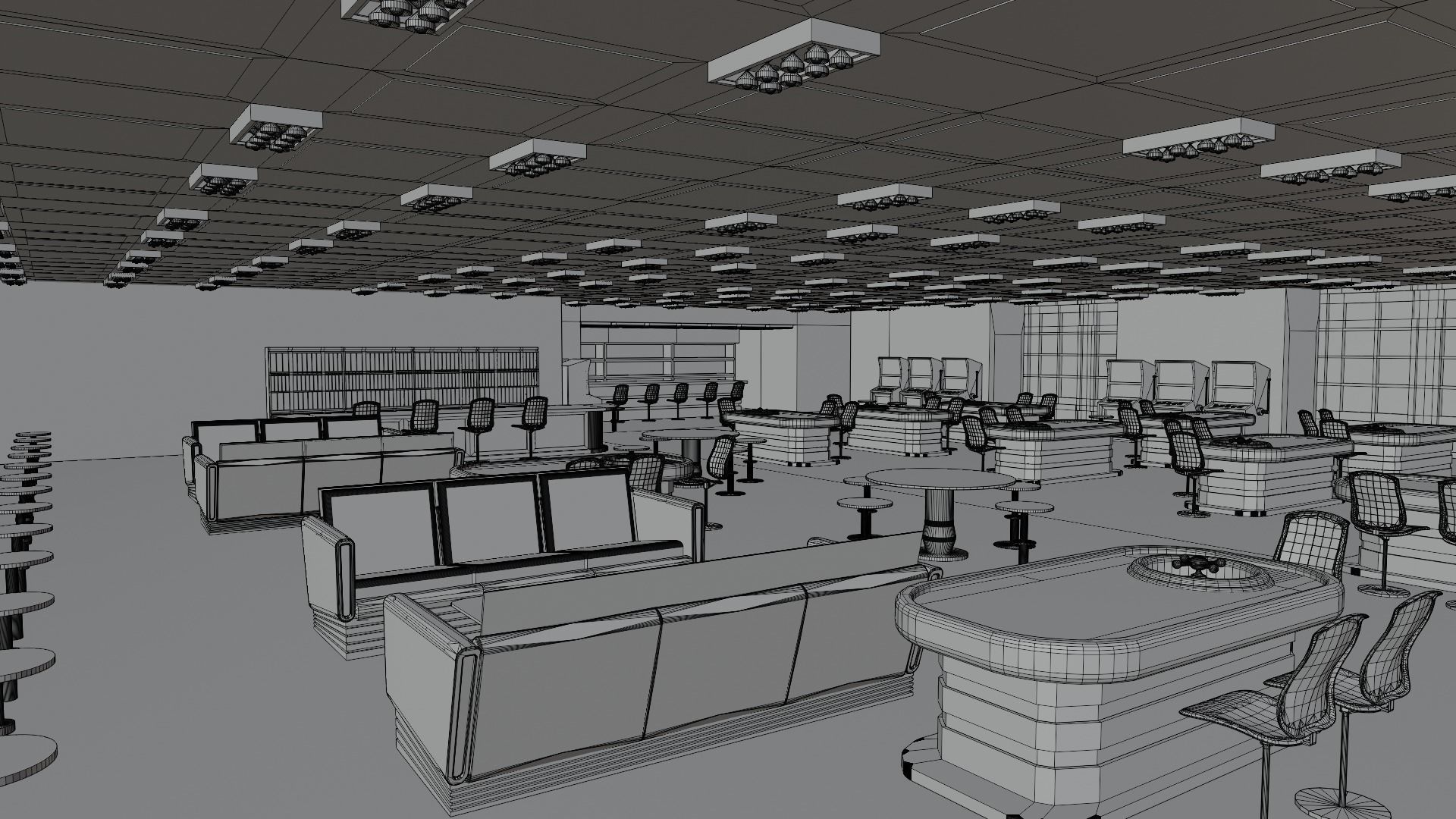 Casino Interior Low-poly 3D model_7