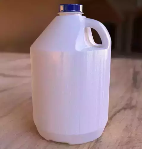 Round plastic oil can 3D model