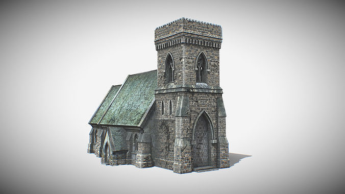 Church Gothic PBR Low-poly 3D model