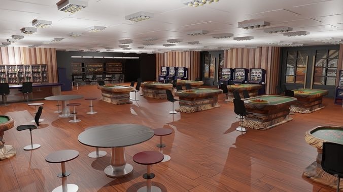 Casino Interior Low-poly 3D model