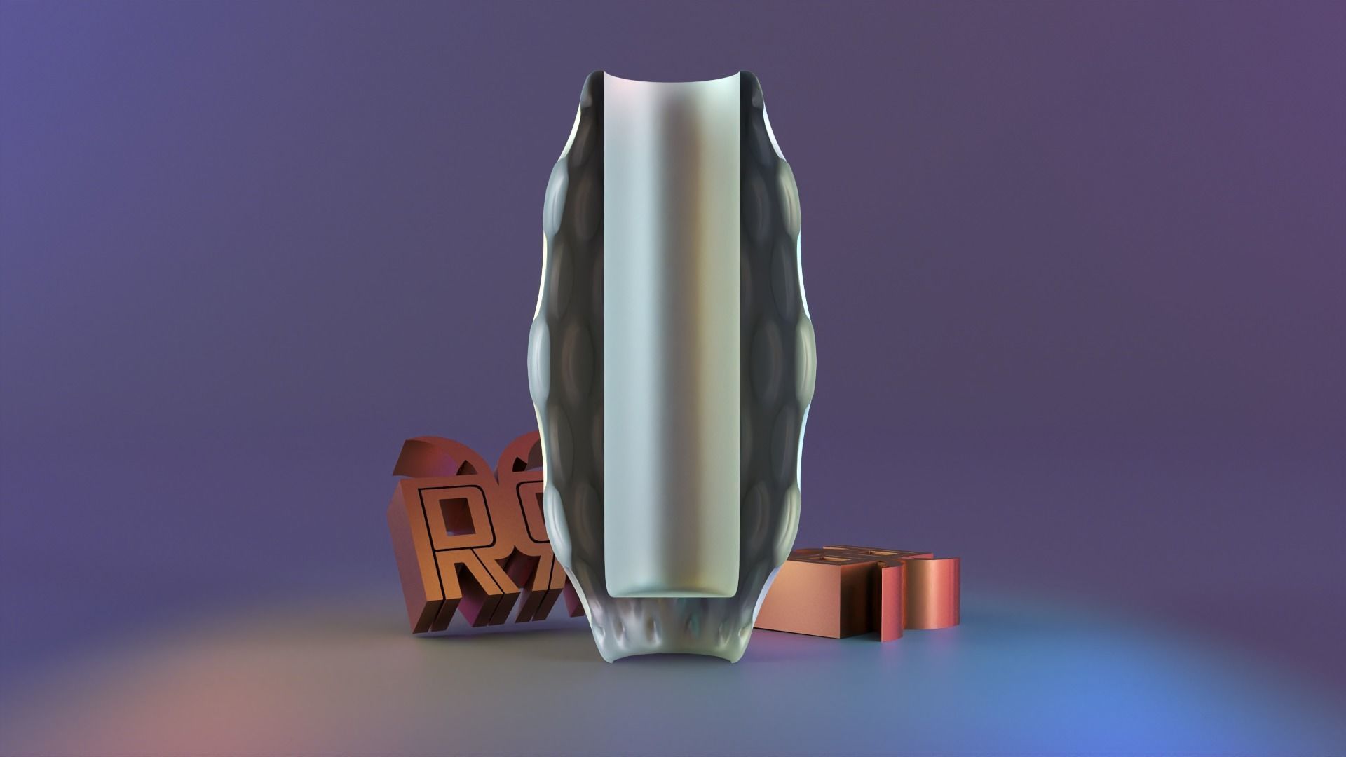 Parametric modern vase 3D print model_2