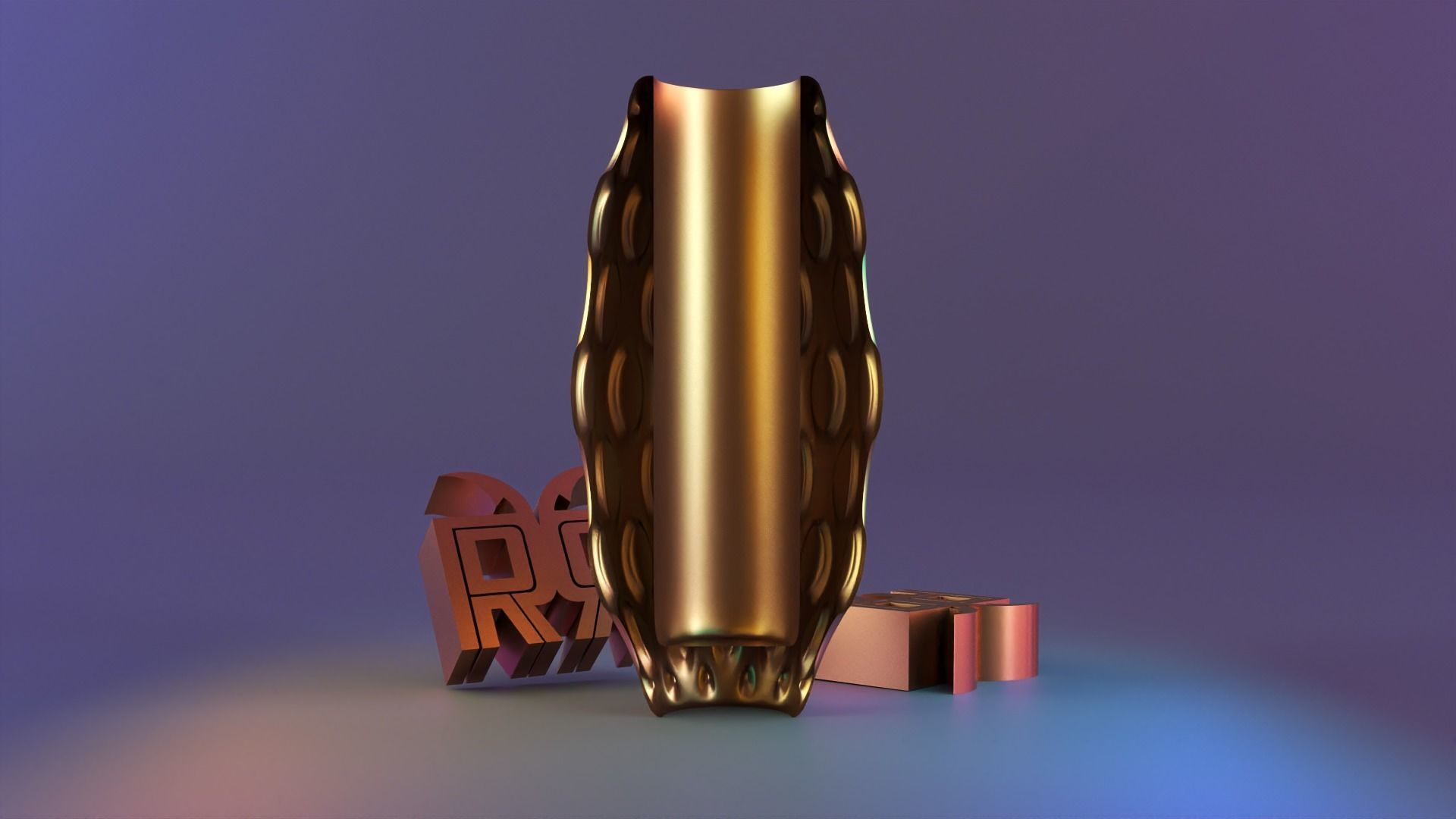 Parametric modern vase 3D print model_3