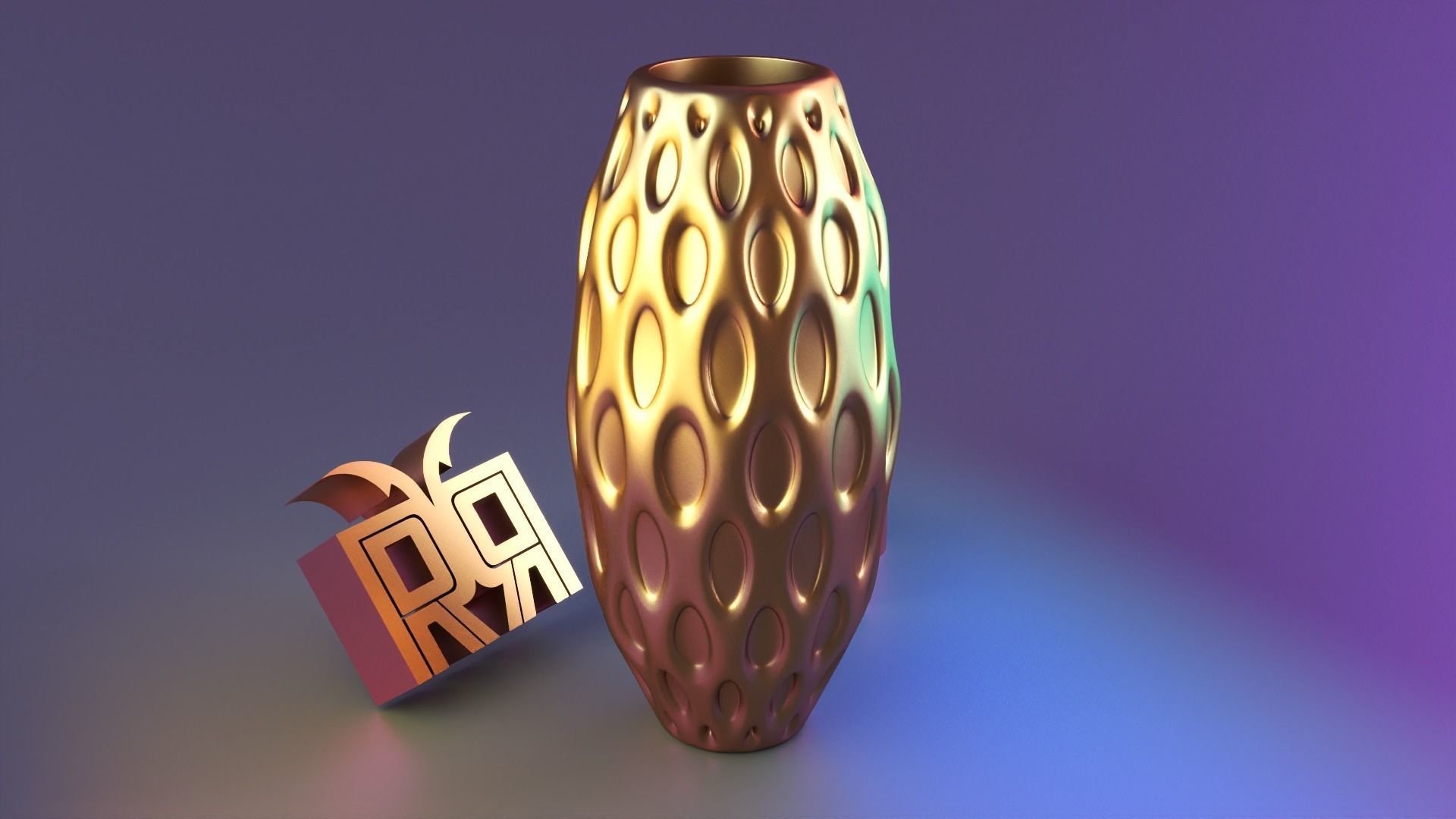 Parametric modern vase 3D print model_8