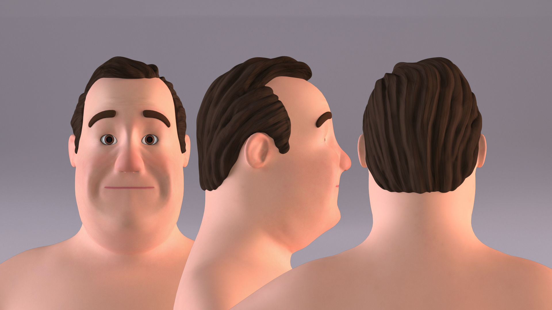 Cartoon Man 3 - Rigged Low-poly 3D model_8