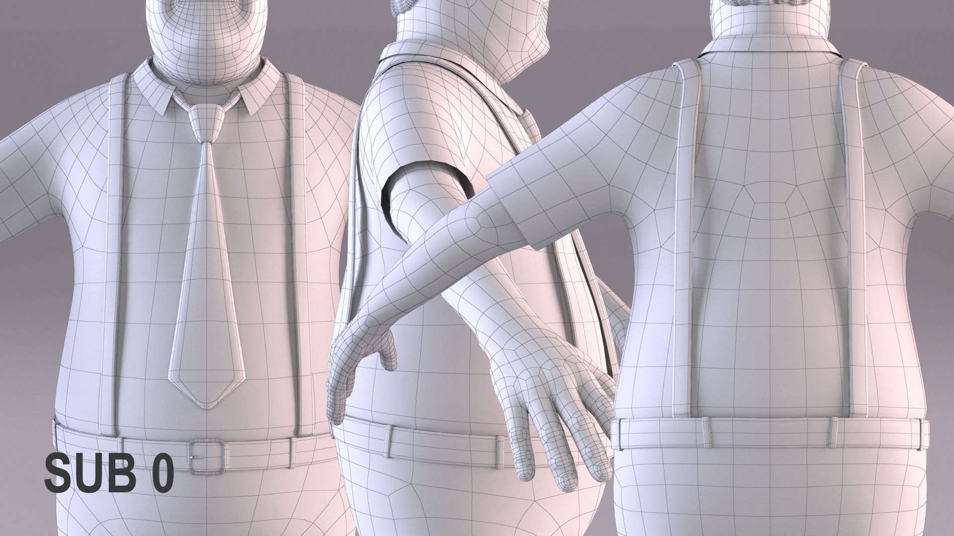 Cartoon Man 3 - Rigged Low-poly 3D model_22