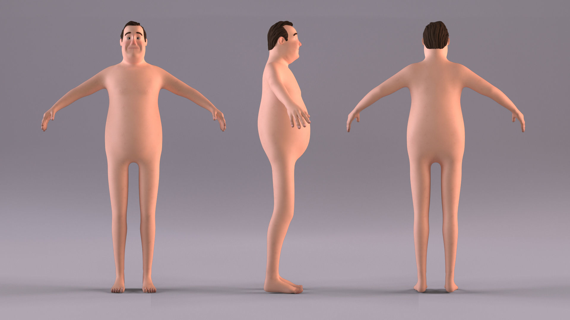 Cartoon Man 3 - Rigged Low-poly 3D model_7