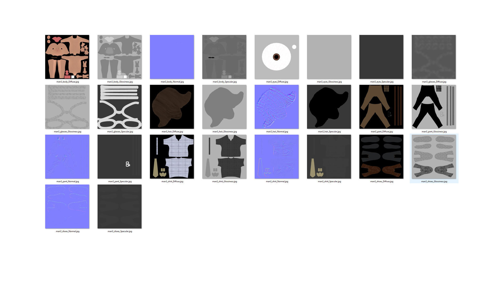 Cartoon Man 3 - Rigged Low-poly 3D model_33