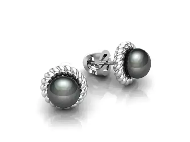 PEARL EARRINGS 3D print model