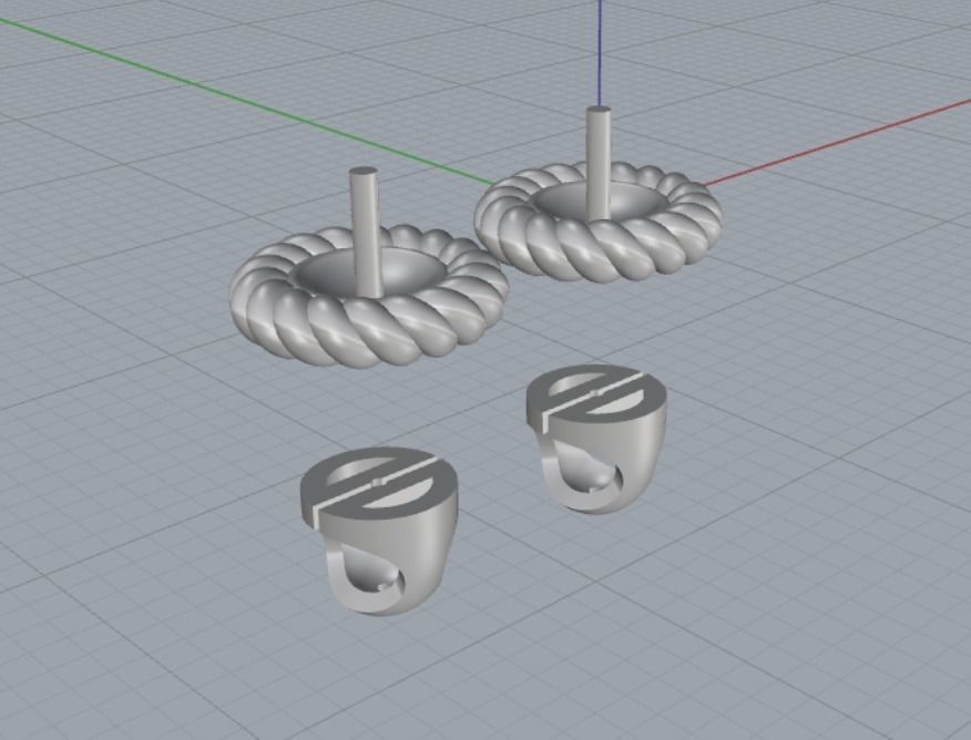 PEARL EARRINGS 3D print model_12