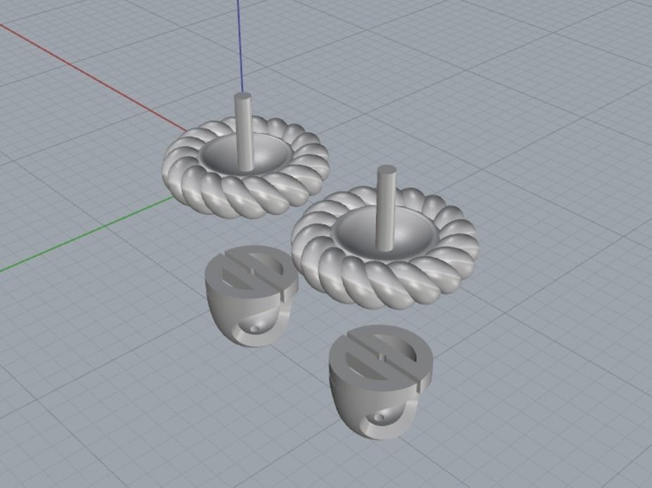PEARL EARRINGS 3D print model_13
