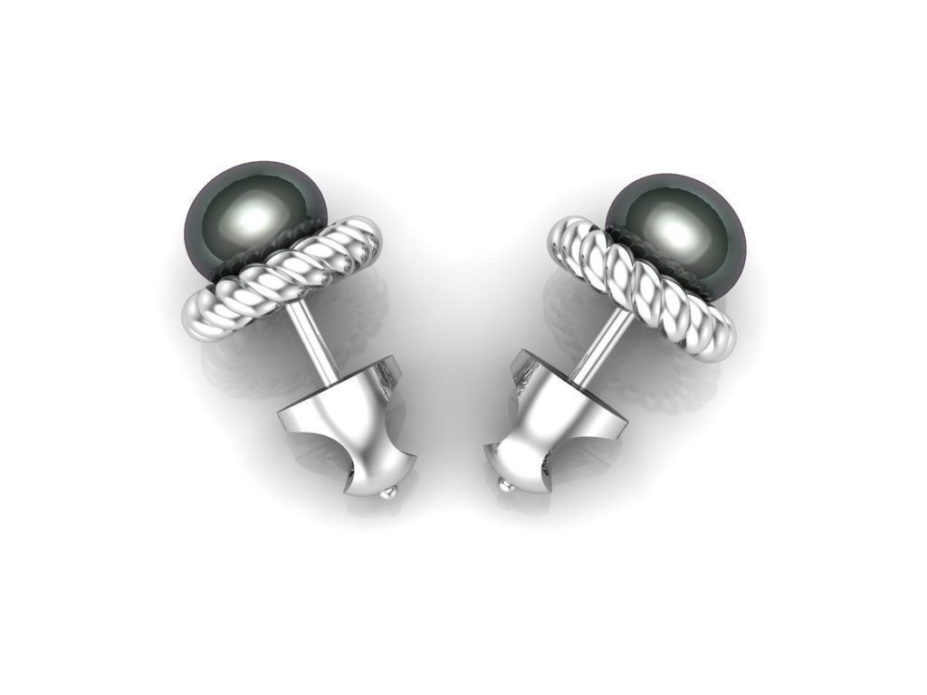 PEARL EARRINGS 3D print model_4