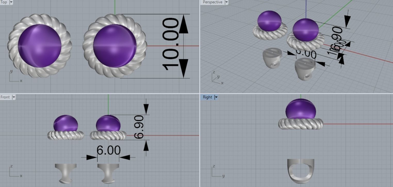 PEARL EARRINGS 3D print model_5